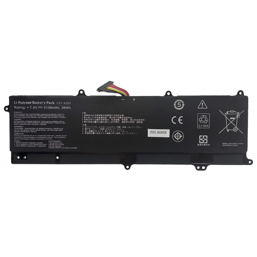 Bateria para Asus Vivobook S200e X202e X201e C21-x202
